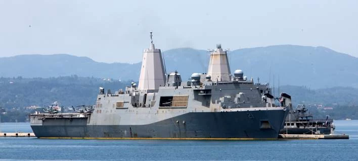 Στην Κέρκυρα το πολεμικό πλοίο των ΗΠΑ που έφτιαξαν από 7,5 τόνους συντρίμμια των Δίδυμων Πύργων (εικόνα, βίντεο)